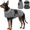 Dog Winter Coat Warm Padded Puppy Jacket Windproof Water Resistant Clothes for Small Medium Large Pets Christmas Sweater Outfit Vest(Grey, XL)