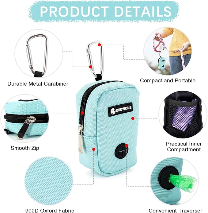 Dog Treat Pouch Dog Poop Bag Holder For Leashes, Pets Snack Container With Inner Mesh Bag, Puppy Supplies Perfect For Training And Walking - Hands Free Dog Waste Bag Dispenser -Dog Travel Accessories