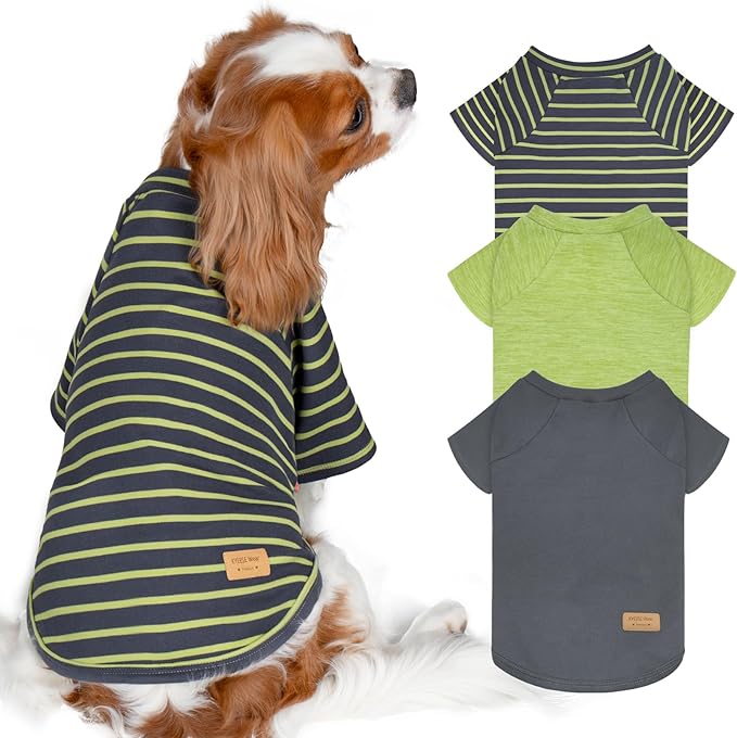 KYEESE 3Pack Dog Sweater Lightweight Dog Sweaters for Small Dogs Male Comfy Dogs Sweatshirt Pet Fleece Sweater with Sleeves Stretchy Cat Sweaters Soft Cat Clothes Pullover Pet Coat for Cold Weather