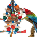 Bird Toys,Parrot Toys Exciting Chewing Fun for Parakeets,Cockatiels,Conures,Lovebirds,African Gray Cockatoos Amazon And Other Small Medium-Sized Parrot Natural Corn Cob Sturdy Nut (old bark)