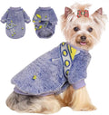 Dog Sweater Glow in The Dark Girl Pink Small Fleece Clothes Winter Soft Thickening Warm Puppy for Dogs Boy Teacup Yorkie Chihuahua (XXS,Blue)