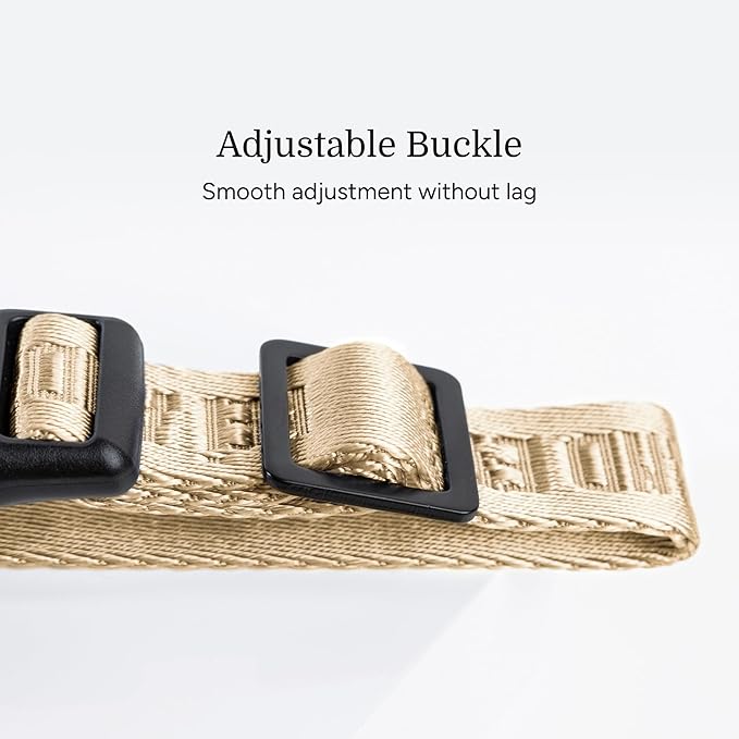 2025 New Edition, Fei & Eve MagEase Dog Collar - Patented Magnetic Buckles | Fur-Safe | Premium 210D Nylon | 450LB Escape-Proof | Adjustable Fit | Small (Champagne)