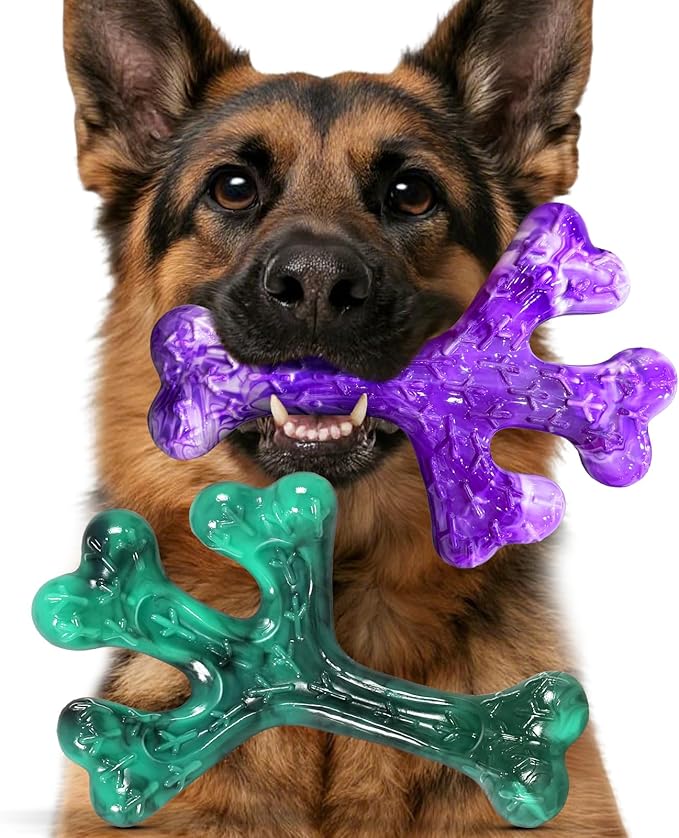 Aggressive Chewers Dog Chew Toys - 2 Pack Tough Dog Toys for Aggressive Chewers Large Breed, Indestructible Dogs Toy for Gift, Interactive to Keep Them Busy