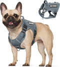 Tactical Dog Harness Medium Sized Dog,No Pull Military Dog Vest with Handle,Reflective Heavy Duty Pet Harness for Walking Hiking Training Gray M