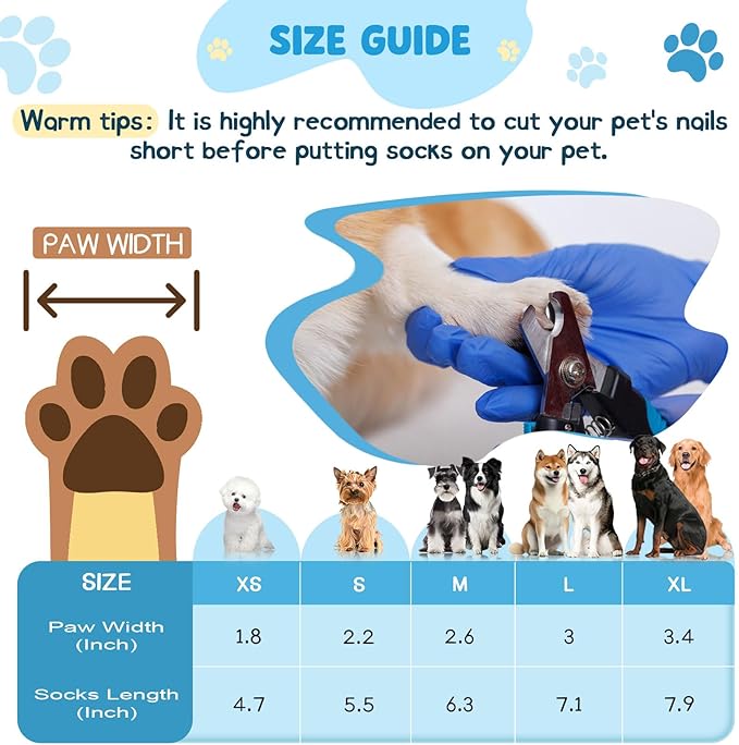 HeavenEye Dog Socks for Hardwood Floors, Anti Slip Dog Paw Protectors Shoes, Maximum Grip Prevent Licking Paws Slipping Hot Cold Pavement Boots for Small Medium Large Senior Dogs(Black Leopard, XL)