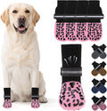 KOOLTAIL Anti Slip Dog Socks to Prevent Licking Paws,Dog Shoes for Hot Pavement, Reflective Traction Control Grip Booties, Dogs Boots & Paw Protector for Hardwood Floors Small Medium Large Senior Dogs