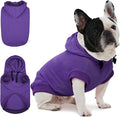 IECOii Dog Hoodie Medium Size Dog, Medium Dogs Sweater with Hood, Soft Pullover Hooded Sweatshirt for Dogs Boy and Girl Indoor & Outdoor, Machine Washable, Purple, Large (No Fleece Lined)