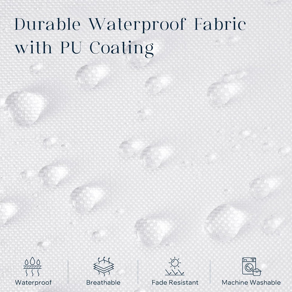 Phantoscope Pack of 2 Premium Outdoor Pillow Inserts, Dual Usage Waterproof Throw Pillows No Cover Needed, Decorative Couch Sham Cushion Stuffer Patio Couch Tent, White 20 x 20 Inches