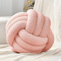 Petrella Knot Pillow Ball Round Throw Pillows Home Decor Cushion Decorative Aesthetic Throw Pillows，Lambswool Pink 11inch