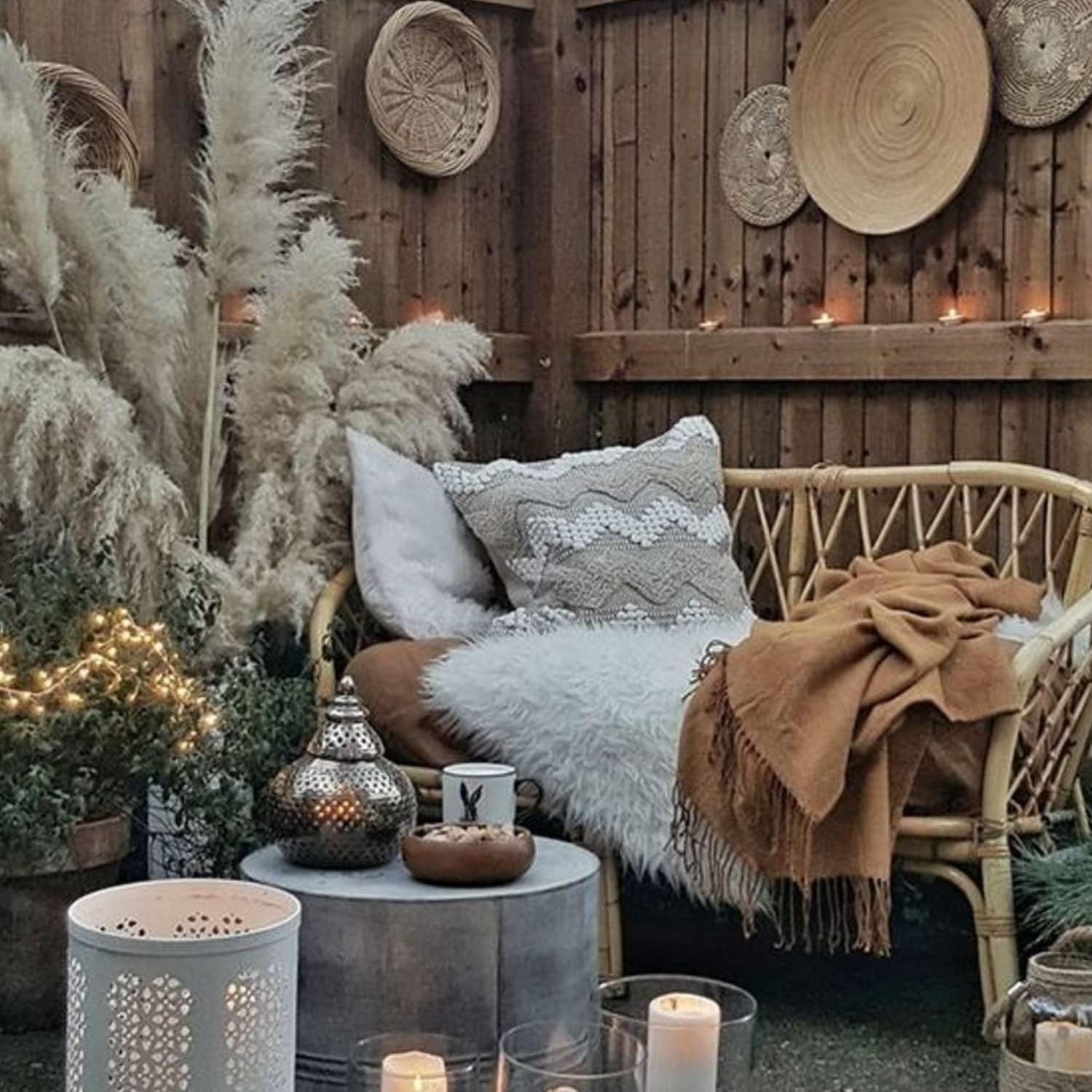 Throw Boho Pillow Cover, 18”x18” Bohemian Moroccan Rustic Decorative Pillows with Tufted Accents, Plush Handwoven Cotton, Textured Woven Neutral Farmhouse Scandinavian Home Decor (no Insert)