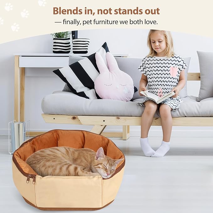 2-in-1 Convertible Pet Sling Carrier & Bed - with Breathable Mesh, Adjustable Strap & Pocket，for Travel, Vet Visit & Home Use, Up to 22lbs