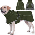 Dog Raincoat, Waterproof Dog Coat with Reflective Straps, Leash Hole & Polar Fleece Lining, Winter Snow Rain Coat for Small, Medium & Large Dogs, Warm, Windproof Vest Jackets