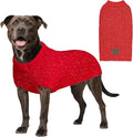 KYEESE Dog Christmas Sweater with Leash Hole Comfy Pullover Sweater Medium Size Male with Reflective Yarn Warm Pet Coats Stretchy Cozy Lightweight Thick Knitwear Dog Clothes,Red, X-Large
