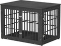 42 Inch Heavy Duty Dog Crate Furniture for Large and Medium Dogs, Decorative Pet House End Table, Wooden Cage Kennel Furniture Indoor, Black