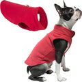 Gooby - Fleece Vest, Small Dog Pullover Fleece Jacket with Leash Ring, Red, Large