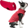 Gooby Fleece Vest Dog Sweater - Red, Small - Warm Pullover Fleece Dog Jacket with O-Ring Leash for Small to Medium Dogs
