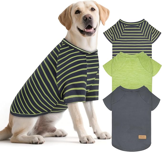 KYEESE 3Pack Dog Sweater Stretchy Pet Fleece Sweater Lightweight Pet Coat Dogs Sweatshirt with Sleeves Pullover Pets Clothes Comfy Dog Sweaters for Large Dogs Soft Pets Sweaters for Cold Weather