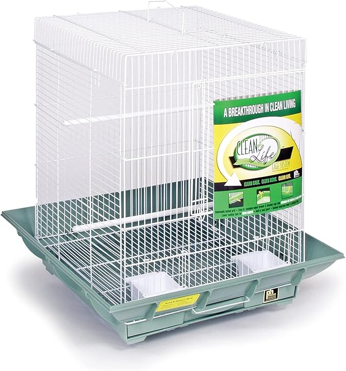 Mountain Majesty Clean Life Bird Cage with Spacious Interior, Durable Build, Easy-to-Clean Features, and Secure Design for Birds' Comfort Red