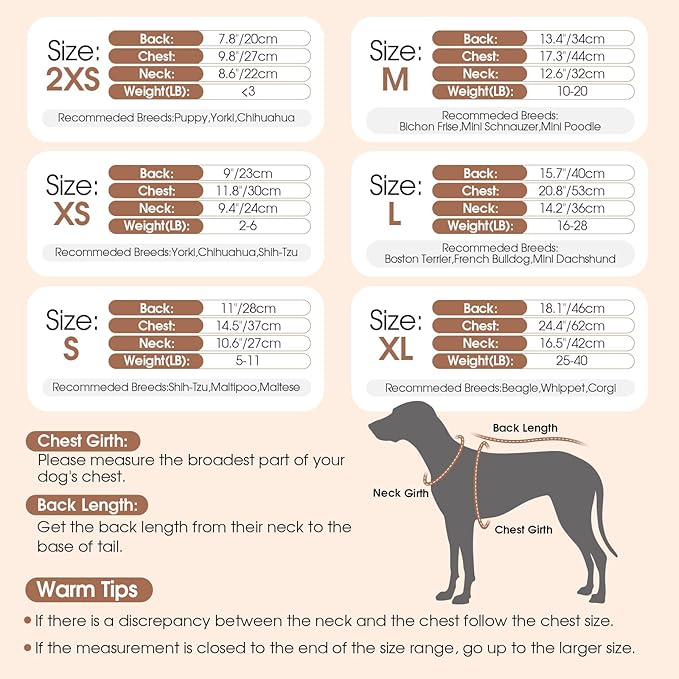 Dog Sweater Dress Plaid Knitwear for Small Medium Dogs Warm Puppy Pet Turtleneck Stretch Pullover Cute Fall Winter Vest Clothes with Leash Hole for Christmas (Coffee, M)