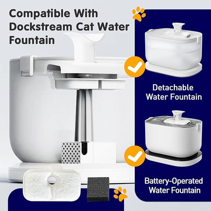 20PCS Cat Water Fountain Filter Replacement for Petlibro - Pre-Filter Sponges Compatible with PLWF105, PLWF115, PLWF005 - Keep Your Pet Libro Fountain Clean and Fresh with PET STANDARD Filters