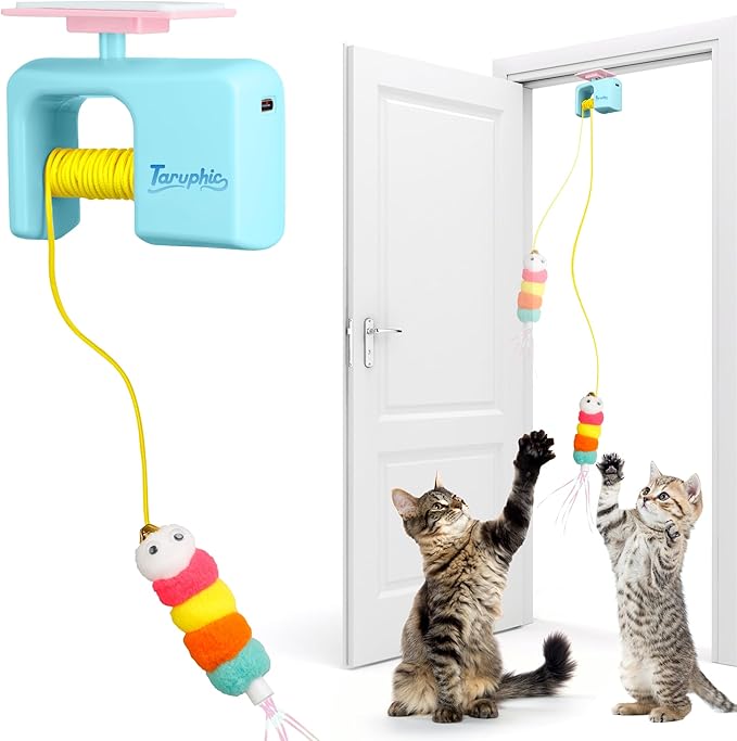 Interactive Cat Toys for Indoor Cats, Automatic Cat Toys with Detachable Design, Kitten Toys for Indoor Cats Self Play, Doorway Cat Toy, 3.27 * 1.69 * 2.76Inch