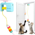 Interactive Cat Toys for Indoor Cats, Automatic Cat Toys with Detachable Design, Kitten Toys for Indoor Cats Self Play, Doorway Cat Toy, 3.27 * 1.69 * 2.76Inch (Sky Blue)