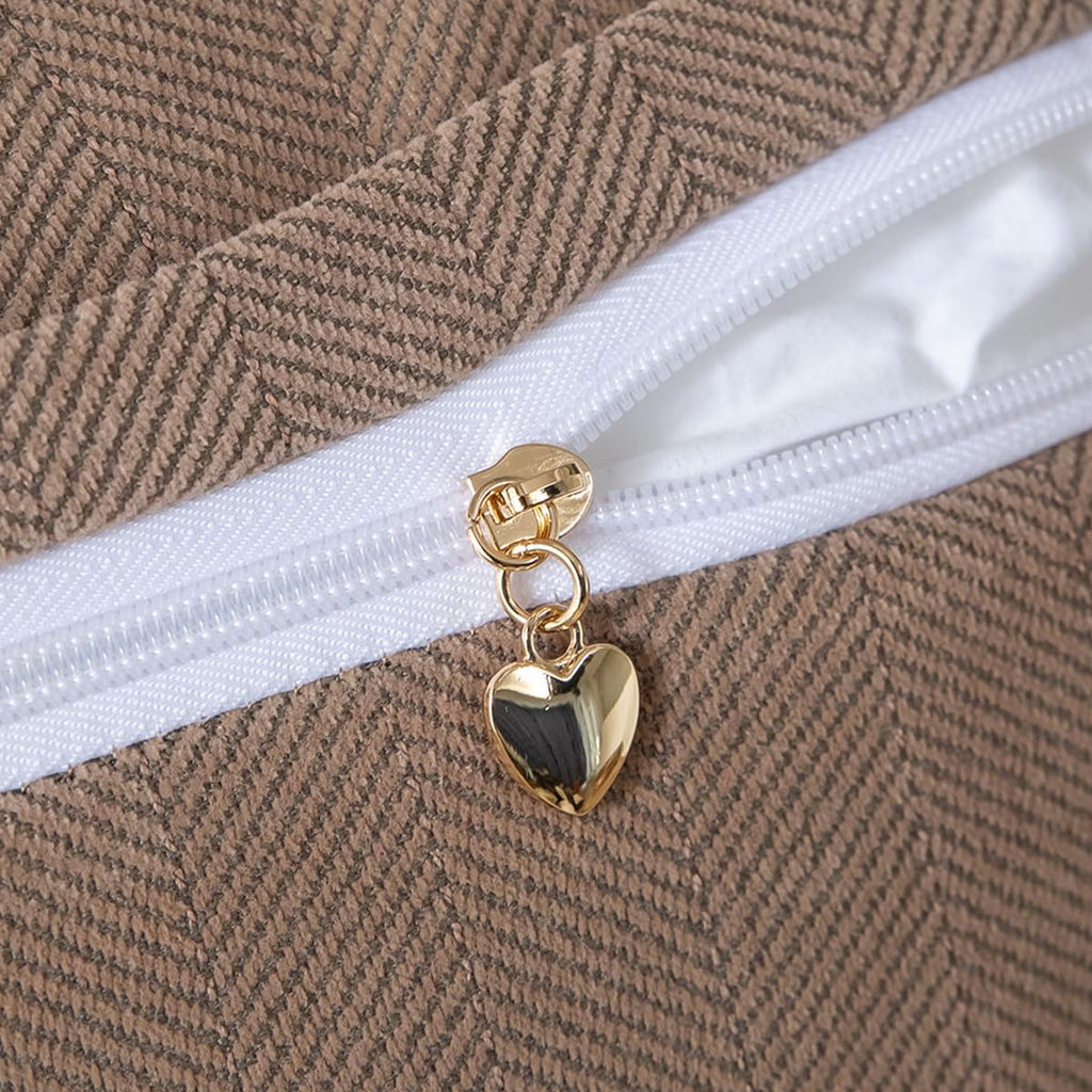 Set of 2 Decorative Fringe Throw Pillow Covers Chenille Pillow Covers Elegant Design Pillowcase Soft Tassels Cushion Cover for Couch Bed Home Decor,20×20 Inch,Khaki