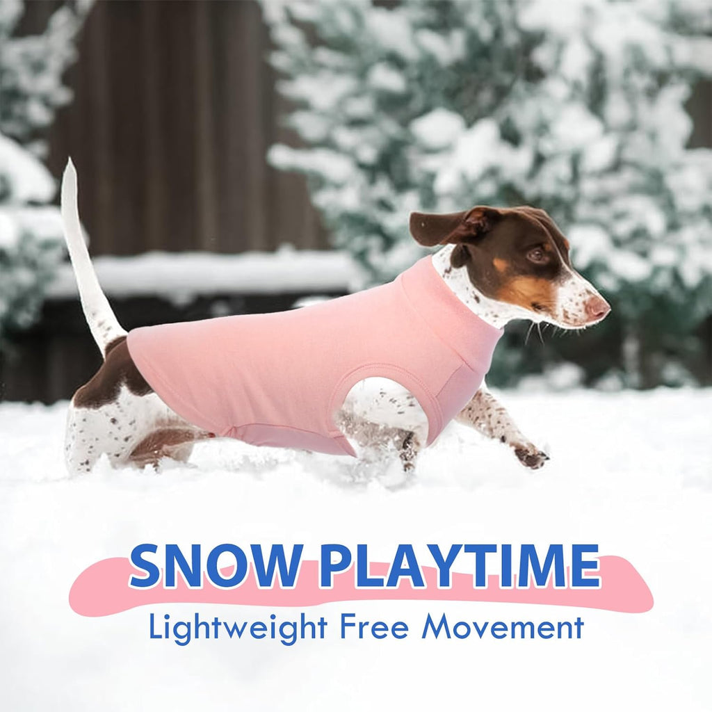 Fleece Sweater for Smalll Dogs - Pink, M - Pullover Vest | Stretchable Warm Sweatshirt, Lightweight Winter Jacket for Free Movement,Seasonal Dog Clothes,Shih Tzu, Papillon