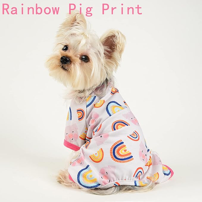 Dog Clothes for Small Dogs Boy Girl, Dog Pajamas Tiny Chihuahua Yorkie Spring Summer Shirt, Cute Puppy Outfit Pjs Jumpsuit Cat Onesie Apparel Pet Clothes