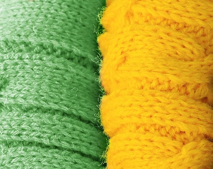 2 Pack Dog Sweaters for Small Dogs - Puppy Medium Warm Clothes in Winter, Turtleneck Pullover Design for Boy Girl Pet, Doggie, Cat, Kitten Chihuahua Bulldog Pug Beagles (S, Yellow, Green)