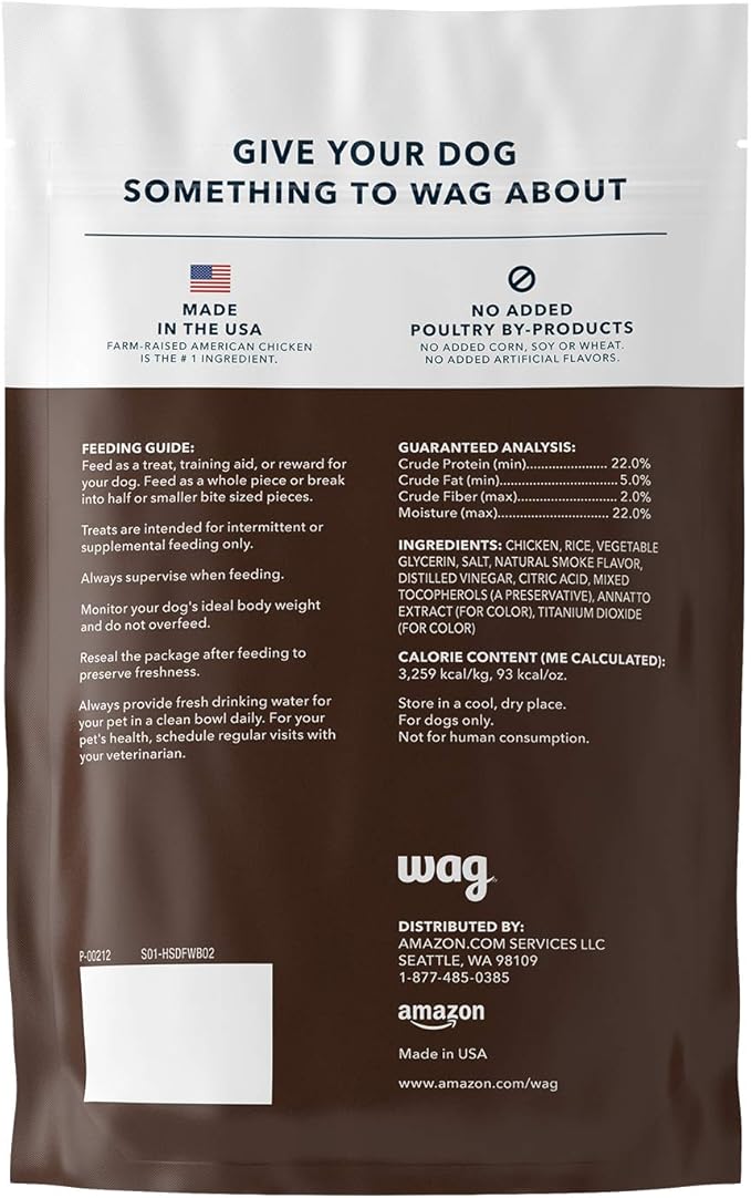 Amazon Brand - Wag Dog Treats Chicken and Waffle Bites 6oz