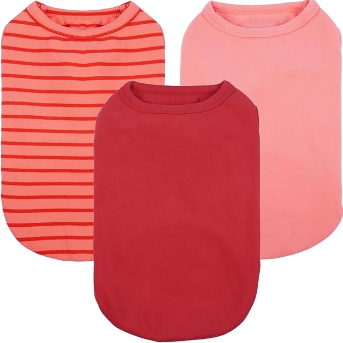 3 Pack Dog Fleece Sweater -Red-XS,Stretchy Pullover Soft Vest | Warm Puppy Sweatshirt,Sleeveless Lightweight for Fall Winter Spring, Indoor Outdoor Wear