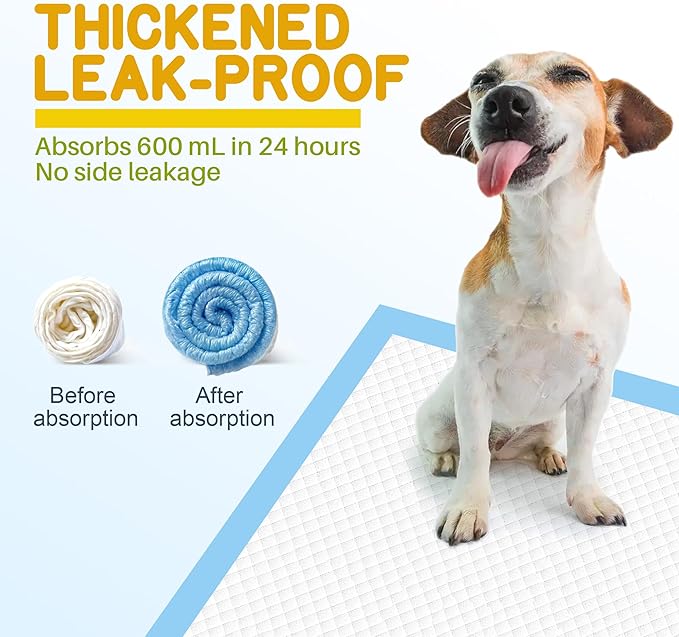 MoMoCo Potty Pads 22"x22", 30 Count – Puppy Training Pads, Leak-Proof & Super Absorbent, Disposable Pads for Dogs, Cats & Rabbits