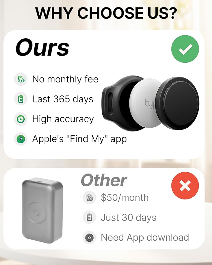 Cat Tracker Collar Waterproof Airtag Cat Collar with Finder Tag (iOS ONLY Not for Android Devices), Compatible with Apple Find My, Breakaway Tractive with Reflective Pattern & Bell, Black, 8-12"