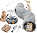 Cat Tunnel, Indoor Cat Toy, Roller Track Cat Toy, Collapsible S-Shaped Play Tube, 10.5 Inch Diameter Maze Cat House for Cats, Puppies, Rabbits, Ferrets, Cat Toy Gift Set, Grey