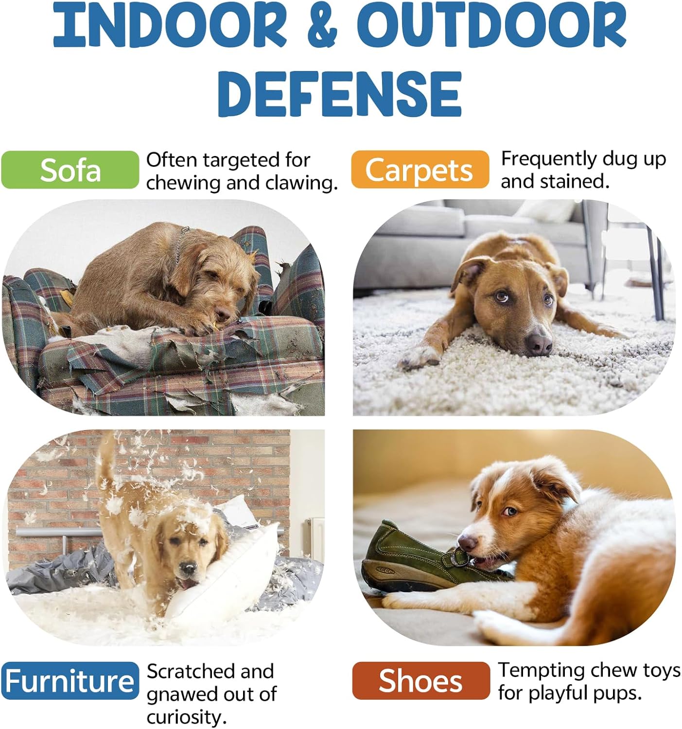 No Chew Spray for Dogs, 200ML Bitter Apple Spray for Dogs to Stop Chewing and Prevents Wound Licking, Protects Furniture, Shoes, Bandages, Alcohol-Free & Non-Toxic, Safe for Indoor & Outdoor Training