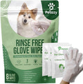 8 Dog Glove Wipes for Paws and Butt Ears Eyes Face Fur | No Rinse Lavender Scented Dog Grooming Glove | Large Size Natural Gentle Pet Cleaning Deodorizing Gloves for Daily Care Travel and Bath