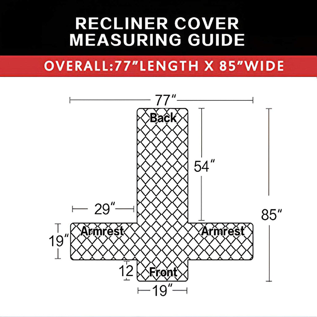 Easy-Going Recliner Chair Slipcover Reversible Sofa Cover Water Resistant Couch Cover Furniture Protector with Elastic Straps for Pets Dog (Recliner, Navy/Navy)