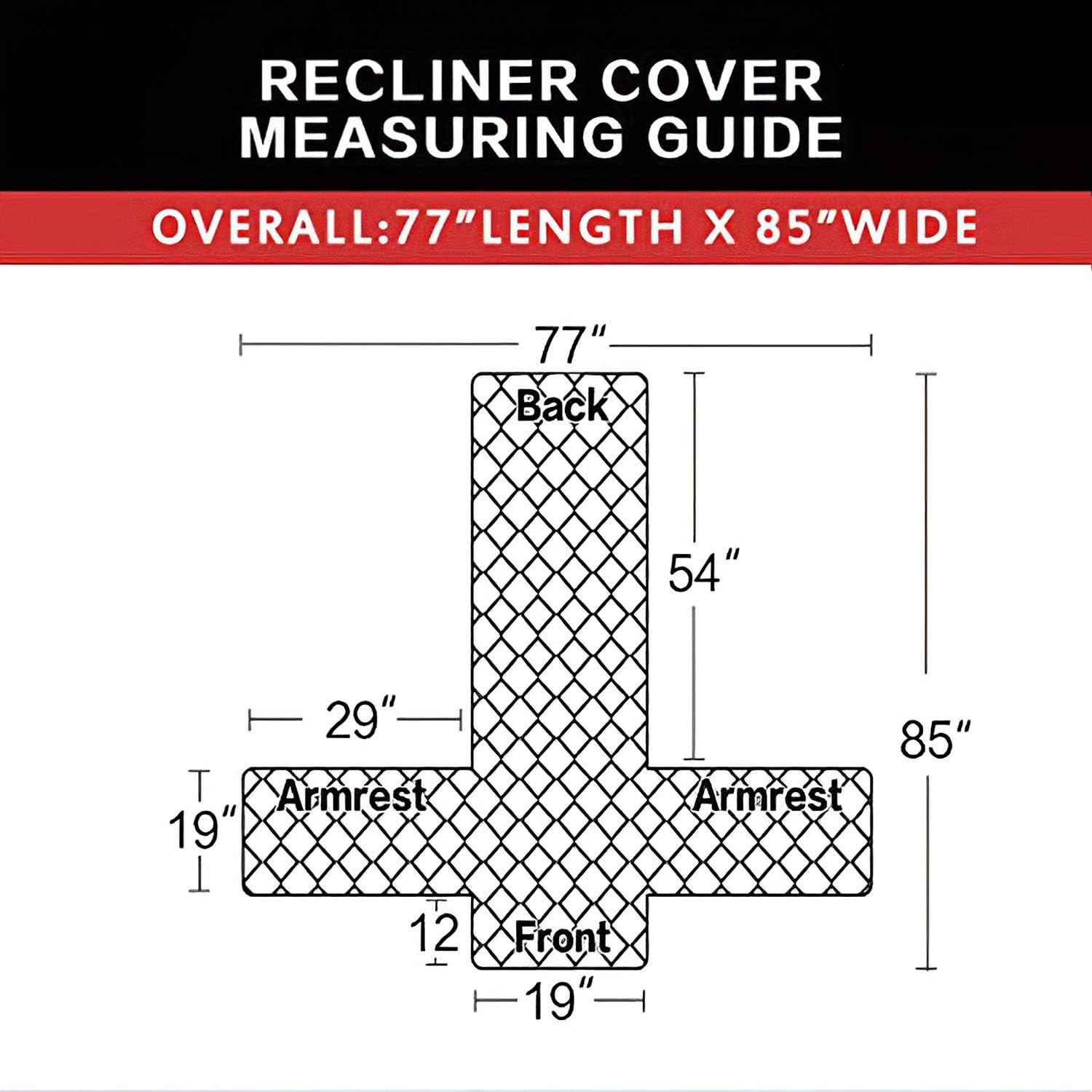 Easy-Going Recliner Chair Slipcover Reversible Sofa Cover Water Resistant Couch Cover Furniture Protector with Elastic Straps for Pets Dog (Recliner, Beige/Beige)