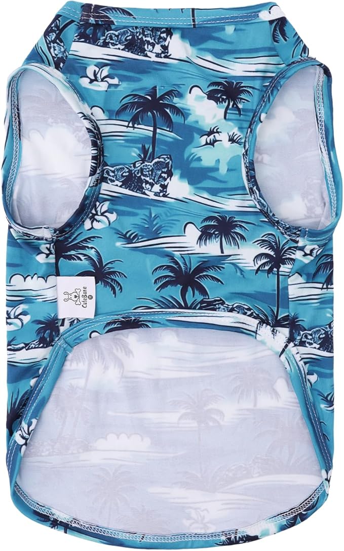 CuteBone Dog Shirts 2-Pack Soft Pet Clothes Breathable Summer Vest for Small Puppy and Stretchy Cat Apparel 2BX19XL