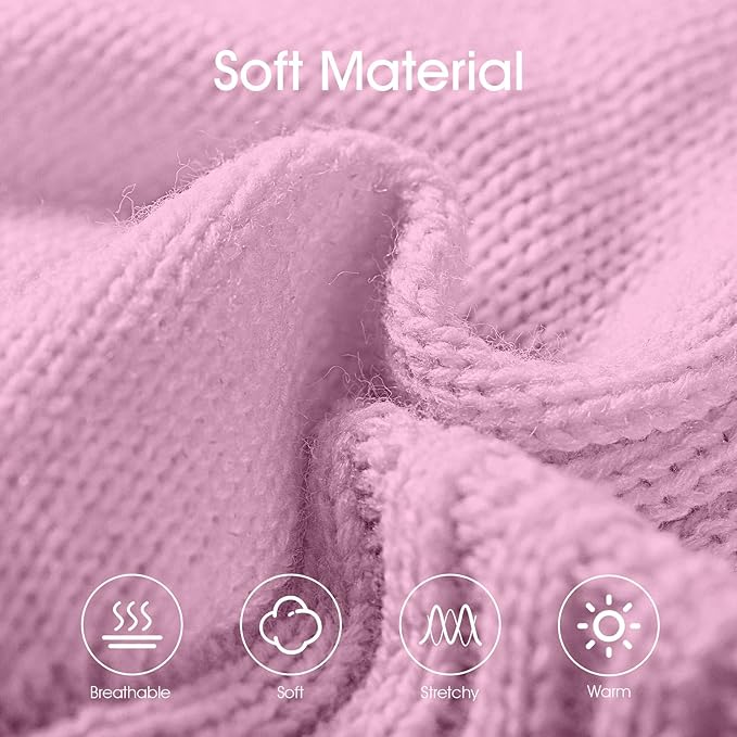 Dog Sweaters for Small Medium Large Dogs Girl, Classic Turtleneck Pet Sweater for Dogs Cats, Thermal Doggy Winter Coat, Warm Dog Shirt Outfits, Double Knitting Collar for Outdoor Playing (2XL, Pink)