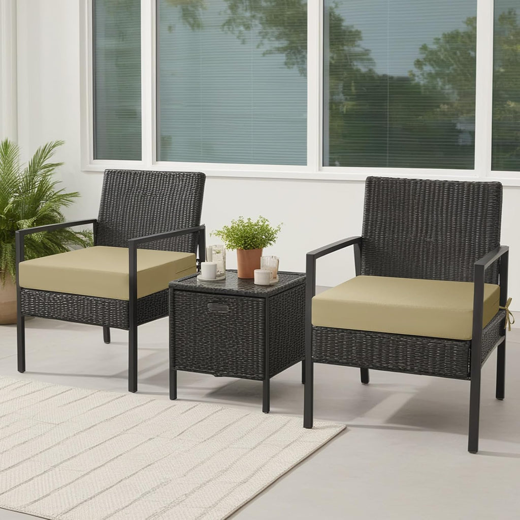 idee-home Outdoor Cushions for Patio Furniture, Outdoor Seat Cushion, Waterproof Couch Hampton Bay Deep Seat Replacement Chair Cushions for Garden Lawn Backyard Deck, 22 x 22