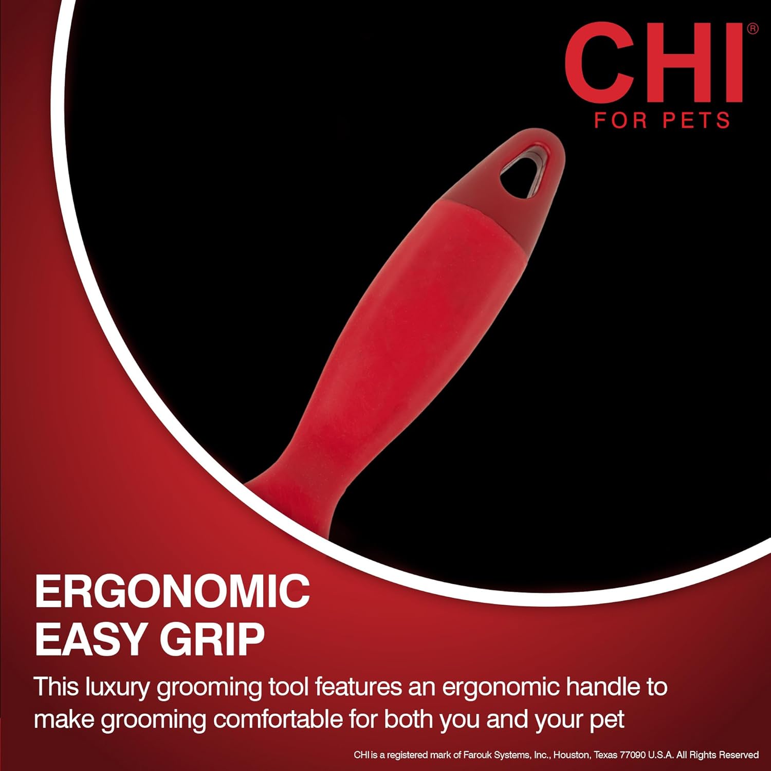 CHI for Dogs Rubber Fur Accumulator Brush - Multi-Use Dog Grooming Tool for Loose Hair and Lint - Effective Fur and Lint Remover for Furniture, Clothing, and Car Seats - Easy to Clean