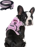 BUMBIN Dog Harness for Large Dogs, No Pull Adjustable No Choke Pet Vest with Dog Leash Fit Smart Reflective Pet Walking Harness for Training Easy Control Soft Handle Pink S