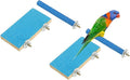 Bird Perch Stand, Wooden Parrot Perch Stand Toy, Paw Grinding Stick, Bird Cage Accessories, 6 x 3.15in (Blue, 2 Pcs) Birds Toys Intended for Cage/Parakeets/Conure/Budgie