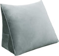 Wedge Headboard Pillow Dorm Room Reading Pillow Back Support for Sitting Up in Bed Bolster Lumbar Cushion Body Positioning Bedrest (Light Gray, 24x8x20 in)