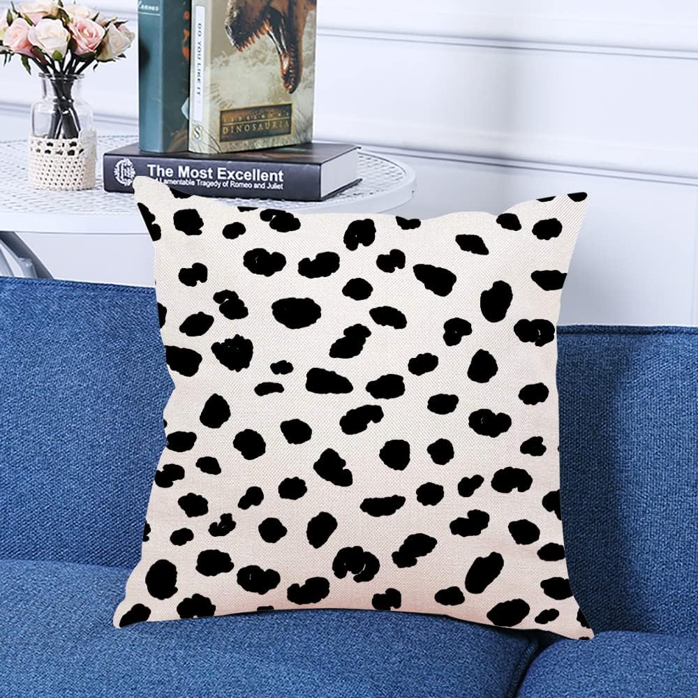 Decorative Square Throw Pillow Covers Polka Dot Couch Sofa Bed Pillow Covers Cushion Cases 18x18 inch