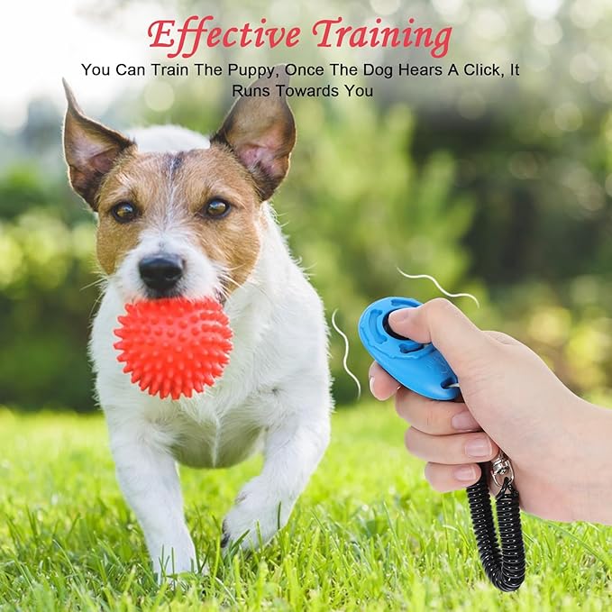 18 Pieces Dog Training Clicker, Pet Behavioral Training Clickers with Wrist Strap for Dogs Cats Puppy Birds Horses(Multicolor)