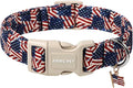 ARING PET American Flag Dog Collar-Cute Patriotic Dog Collars, Adjustable 4th of July Pet Collars Puppy Collar with Quick Release Buckle