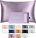 Blissy Silk Pillowcase - 100% Pure Mulberry Silk - 22 Momme 6A High-Grade Fibers - Silk Pillow Cover for Hair & Skin - Regular, Queen & King (Lavender, Standard)